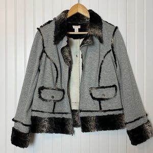 Chicos jacket faux fur look